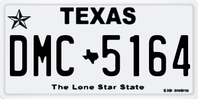TX license plate DMC5164