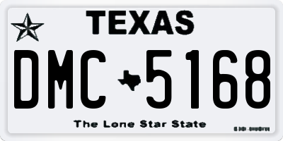 TX license plate DMC5168