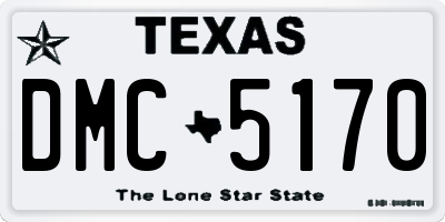 TX license plate DMC5170