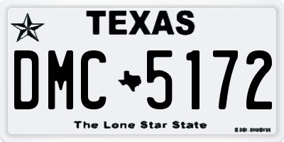 TX license plate DMC5172