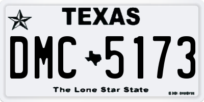 TX license plate DMC5173