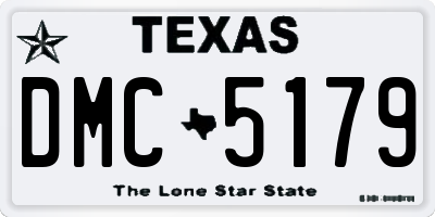 TX license plate DMC5179