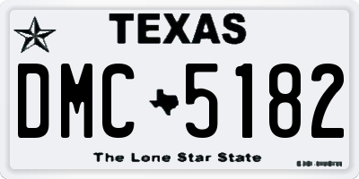 TX license plate DMC5182