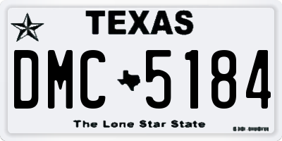 TX license plate DMC5184