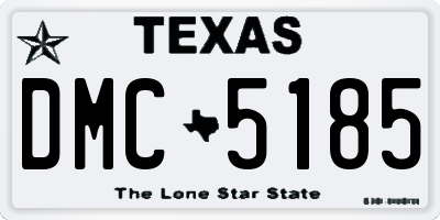 TX license plate DMC5185