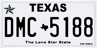 TX license plate DMC5188