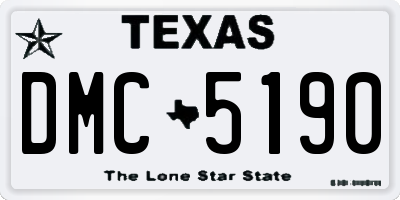 TX license plate DMC5190