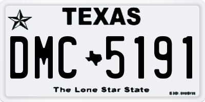 TX license plate DMC5191
