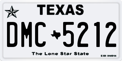 TX license plate DMC5212