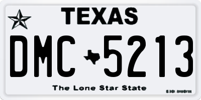 TX license plate DMC5213