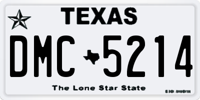 TX license plate DMC5214
