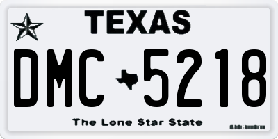 TX license plate DMC5218