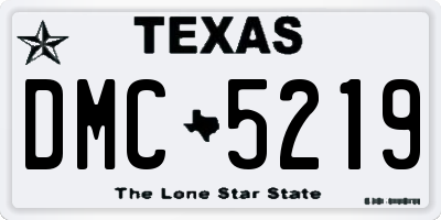 TX license plate DMC5219