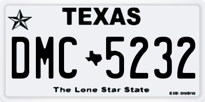 TX license plate DMC5232