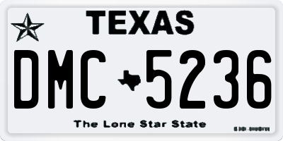 TX license plate DMC5236