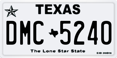 TX license plate DMC5240