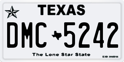 TX license plate DMC5242