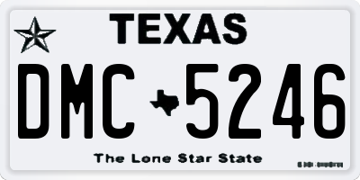 TX license plate DMC5246