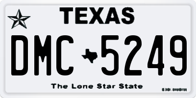 TX license plate DMC5249