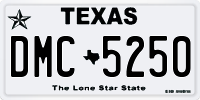 TX license plate DMC5250