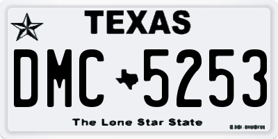 TX license plate DMC5253