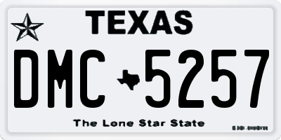 TX license plate DMC5257