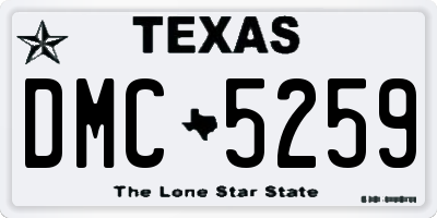 TX license plate DMC5259