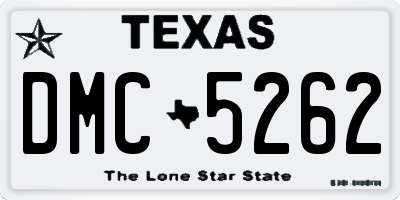 TX license plate DMC5262