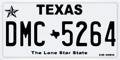 TX license plate DMC5264