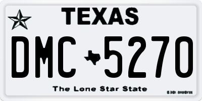 TX license plate DMC5270