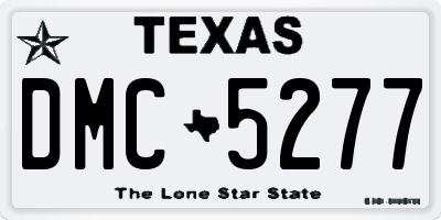 TX license plate DMC5277