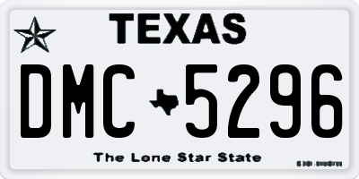 TX license plate DMC5296