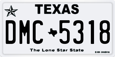 TX license plate DMC5318