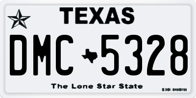 TX license plate DMC5328