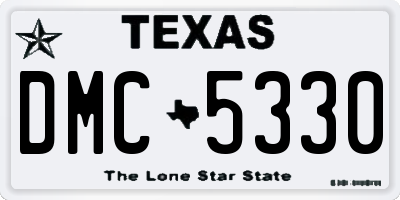 TX license plate DMC5330
