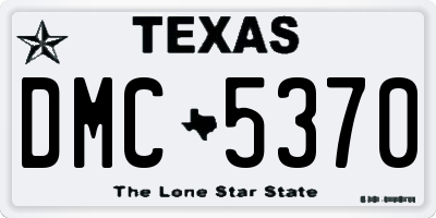 TX license plate DMC5370