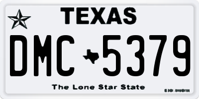 TX license plate DMC5379