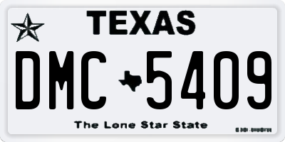 TX license plate DMC5409