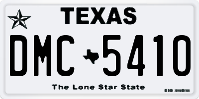 TX license plate DMC5410