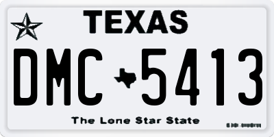 TX license plate DMC5413