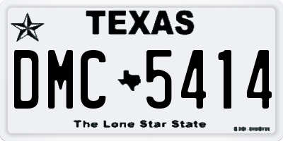 TX license plate DMC5414