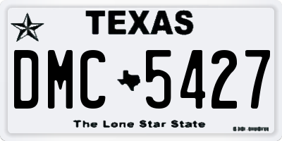 TX license plate DMC5427