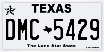 TX license plate DMC5429