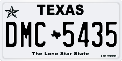 TX license plate DMC5435