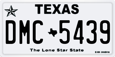 TX license plate DMC5439
