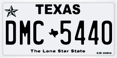 TX license plate DMC5440