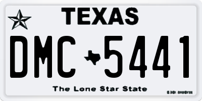 TX license plate DMC5441