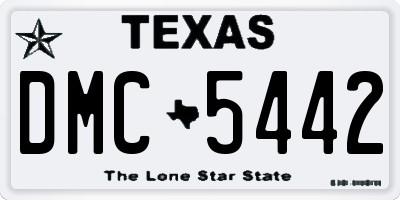 TX license plate DMC5442