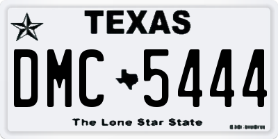TX license plate DMC5444