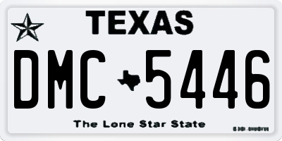 TX license plate DMC5446